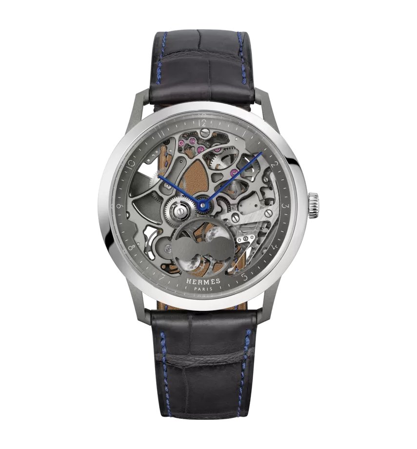 SLIM D’HERMES SQUELETTE PLATIUM LUNE-TITANE AND PLATINUM