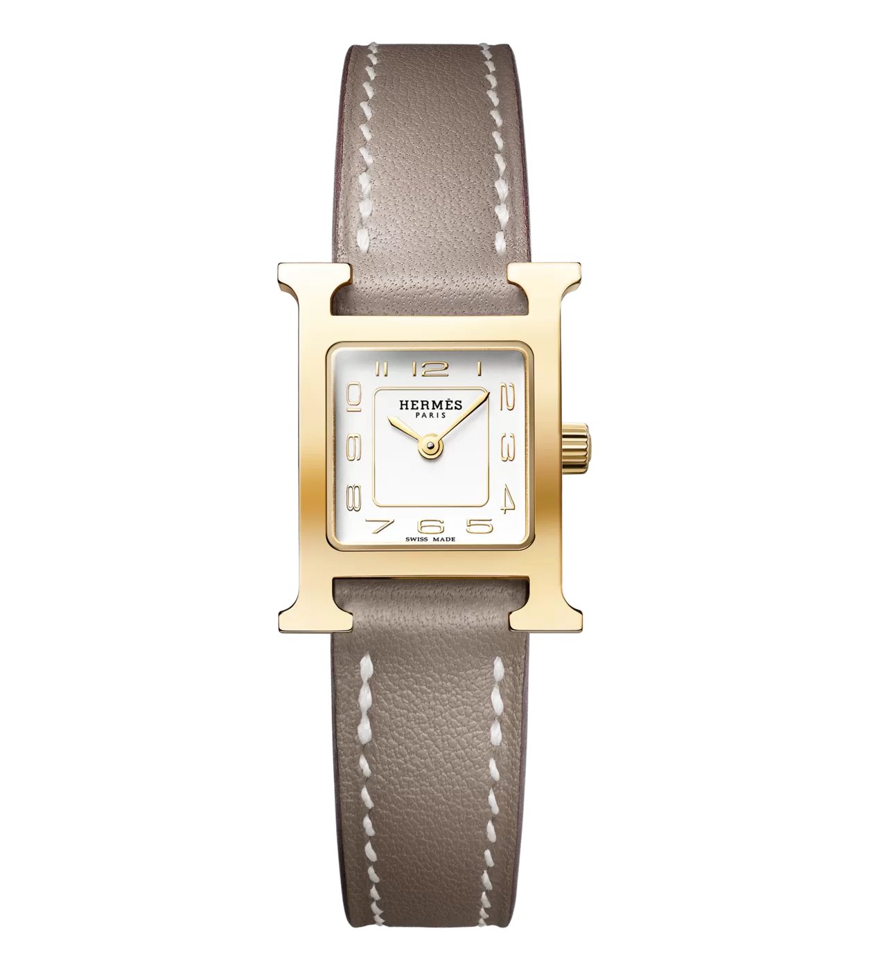 H WATCH XS STEEL YELLOW GOLD PLATED