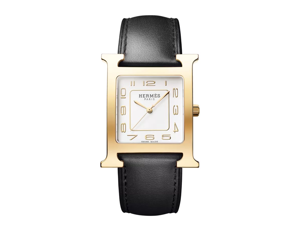 H WATCH L STEEL YELLOW GOLD PLATED