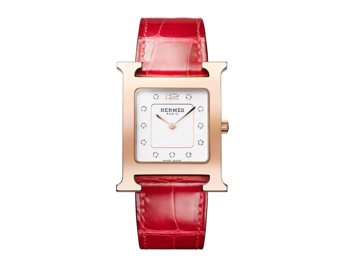 H WATCH M STEEL ROSE GOLD PLATED GEMSET DIAL