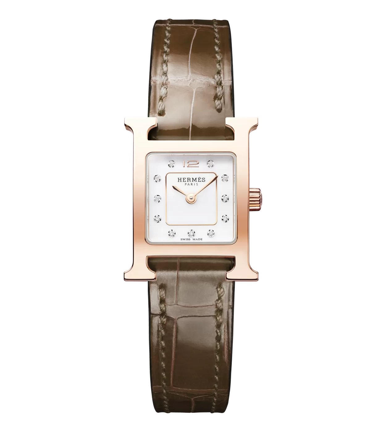 H WATCH XS STEEL ROSE GOLD PLATED