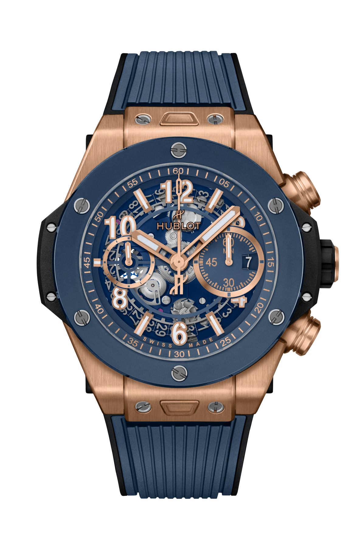 Big Bang Unico King Gold Blue Ceramic