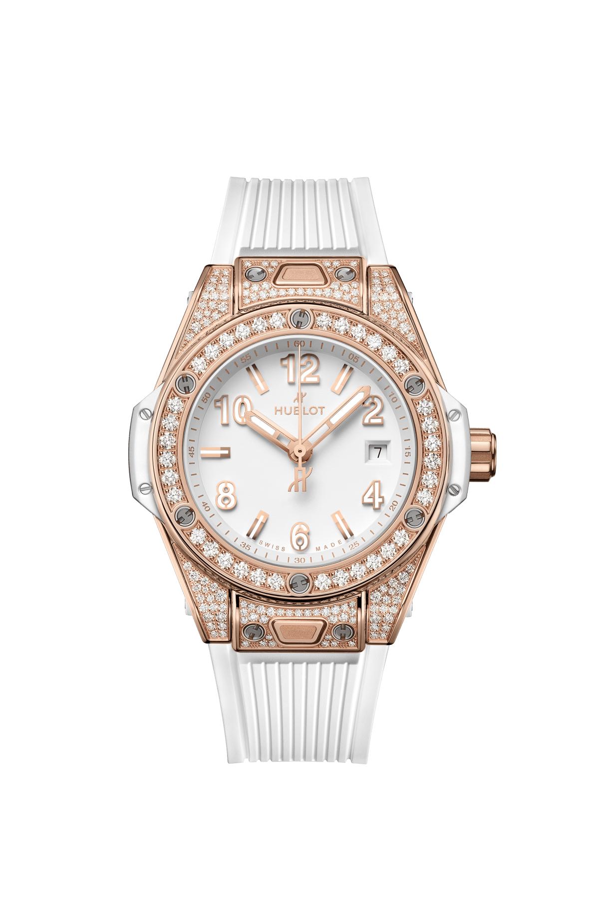 Big Bang One Click King Gold White Pavé
