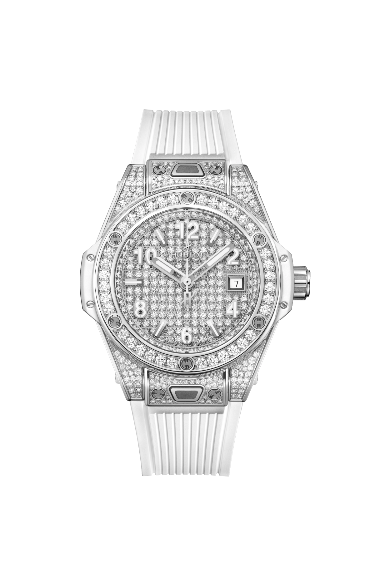 Big Bang One Click Steel White Full Pavé