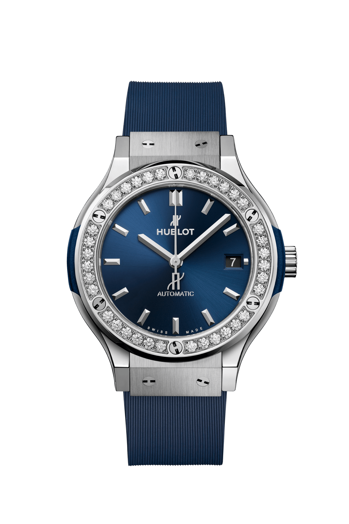 Classic Fusion Titanium Blue Diamonds