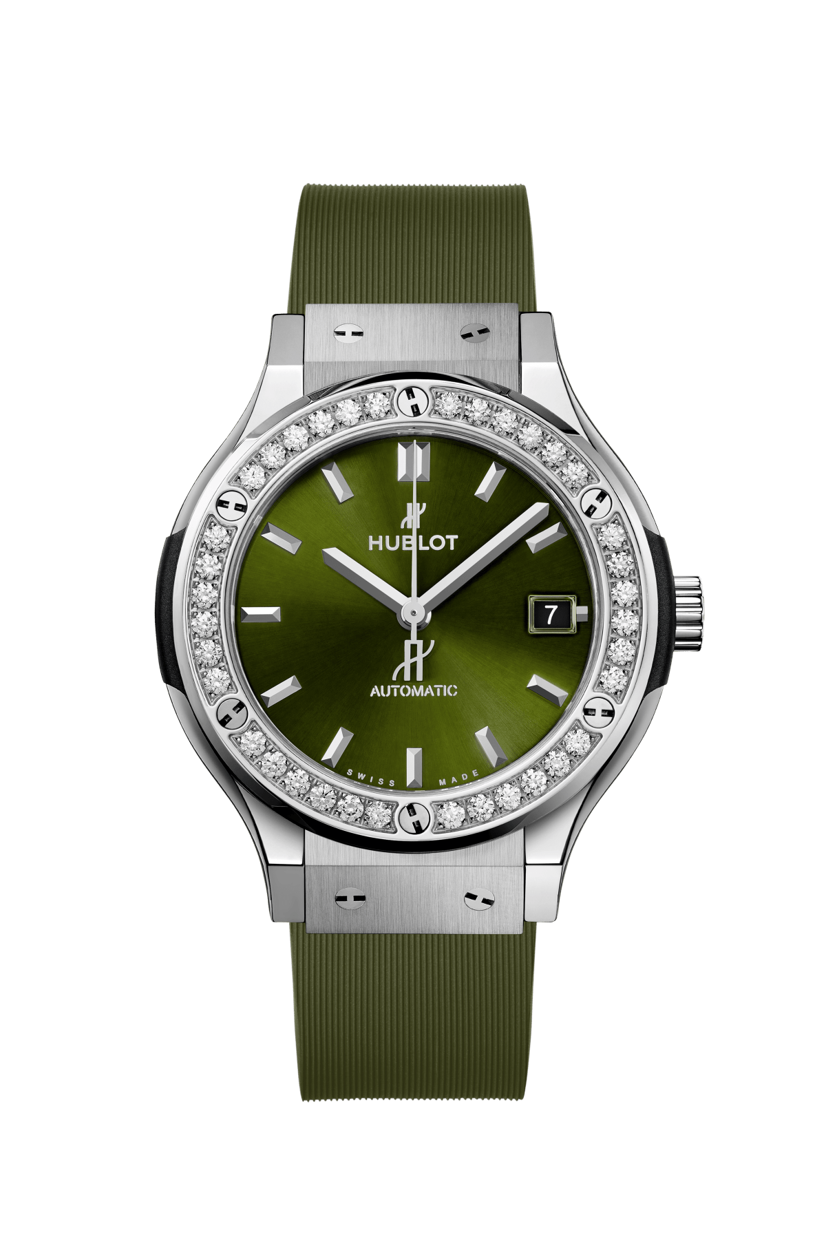 Classic Fusion Titanium Green Diamonds