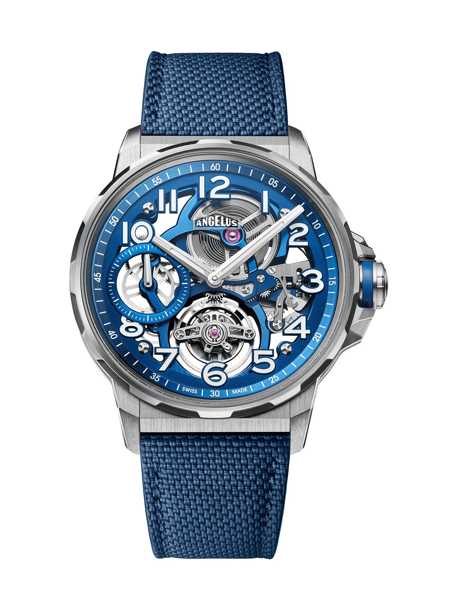 FLYING TOURBILLON TITANIUM BLUE ALLIGATOR