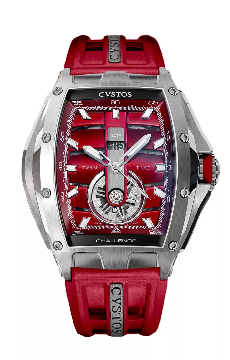 TWIN-TIME STEEL BORDEAUX DIAL