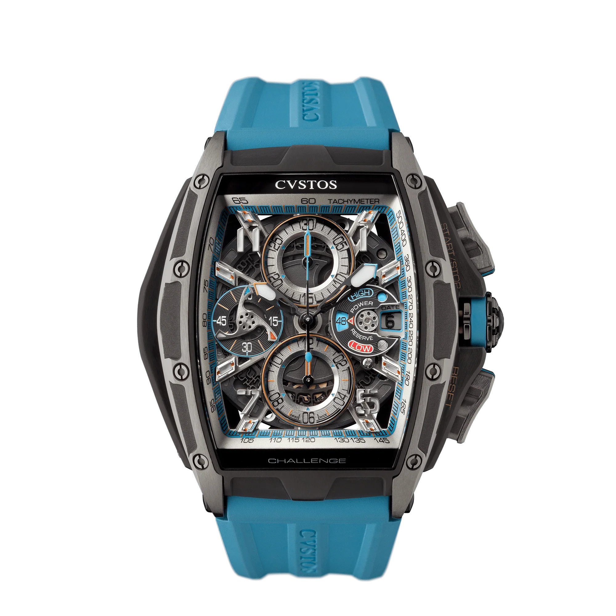 CHRONO GREY BRANCARD BLACK TITANIUM/BLUE